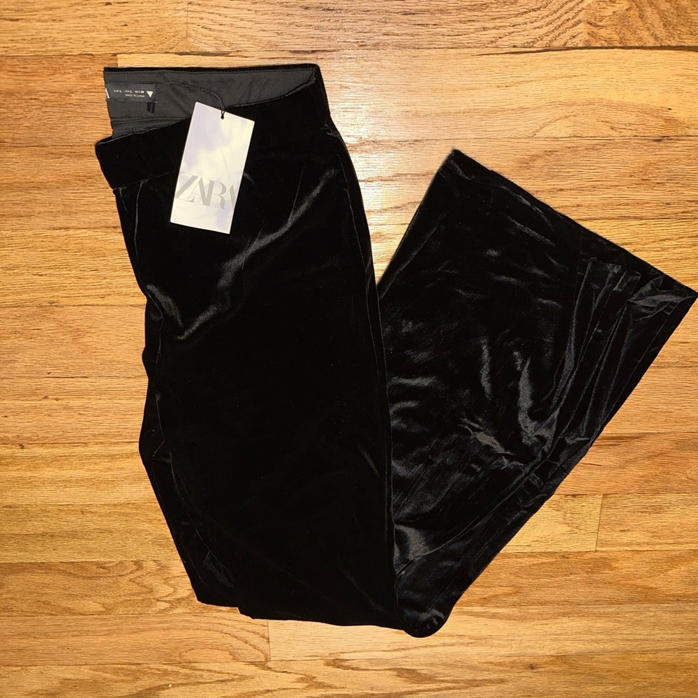 Zara Velvet Flared Pants